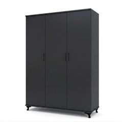 Black Three Door Wardrobe – Modern Spacious Bedroom Storage at NewLookHome