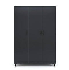 Black Three Door Wardrobe – Modern Spacious Bedroom Storage at NewLookHome