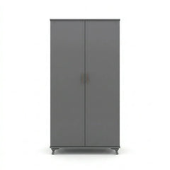 Modern Two-Door Bedroom Wardrobe with Spacious Storage Design