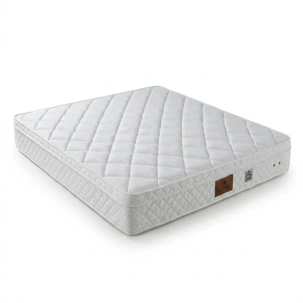 Luxury Turkish Pocket Spring Mattress with Diamond Quilted Design, Ventilation Comfort