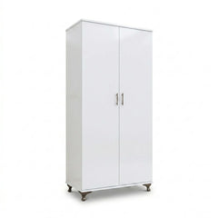 Modern Two-Door Bedroom Wardrobe with Spacious Storage Design